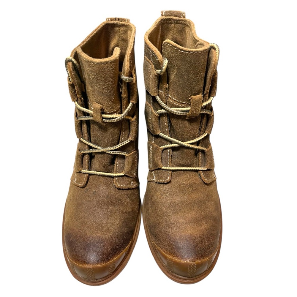 Sorel Toronto Wedge Heels Ankle Lace Up Brown Suede Light Brown Wedge Boots - Picture 12 of 12